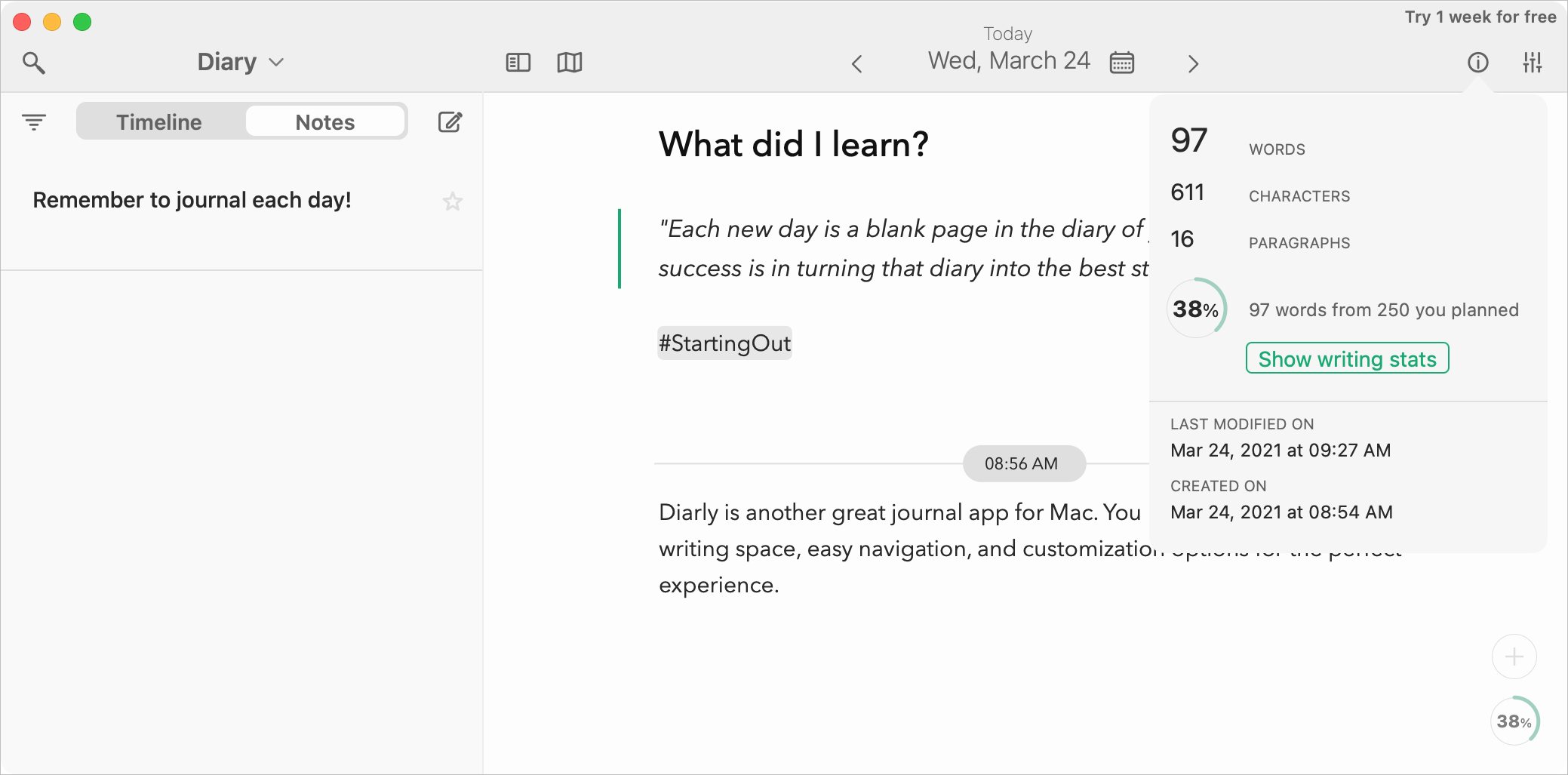 journal app for iphone and mac